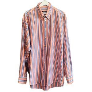 Burberry Men's Multicolor Vertical Stripe Casual … - image 1